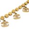 Rhinestone Charm Gold Chain Bracelet from Chanel 4