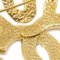 CHANEL 1995 Squiggle Border Brooch Gold 86046, Image 4