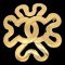 CHANEL 1995 Squiggle Border Brooch Gold 86046, Image 1