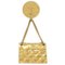 Taschenbrosche mit 24 Karat Vergoldeter Platte von Chanel 1