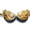 Chanel 1996 Black Cc Button & Faux Teardrop Pearl Dangle Earrings 27201, Set of 2 3