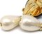 Tropfenförmige Perlenohrringe in Schwarz & Kunstleder von Chanel, 2 . Set 2