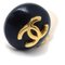 Chanel 1996 Black Cc Button & Faux Teardrop Pearl Dangle Earrings 28573, Set of 2 3