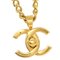CHANEL 1996 CC Turnlock Gold Chain Necklace 96P 77011 2