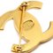CHANEL 1996 Crystal & Gold CC Turnlock Brooch Small 51025, Image 3