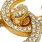 CHANEL 1996 Crystal & Gold CC Turnlock Broche Small 121307 2