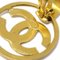 Chanel Hoop Dangle Earrings Clip-On Gold 96P 130793, Set of 2 4