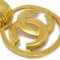 Chanel Hoop Dangle Earrings Clip-On Gold 96P 130793, Set of 2 2