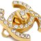 Chanel 1996 Gold & Crystal Cc Turnlock Earrings Small 62835, Set of 2 2