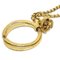 CHANEL 1996 Oval Hoop Turnlock Necklace Gold 39797 2