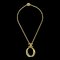 CHANEL 1996 Oval Hoop Turnlock Necklace Gold 39797 1