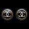 Chanel 1997 Black & Gold Earrings 121292, Set of 2 1