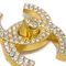 CHANEL 1997 Crystal & Gold CC Turnlock Brooch Large 112344 3