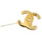 CHANEL 1997 Crystal & Gold CC Turnlock Brooch Small 46477, Image 3