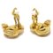 Chanel 1997 Heart Earrings Gold Small 03520, Set of 2 3