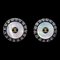 Chanel 1997 Mother of Pearl & Crystal Earrings Clip-On 69908, Set of 2 1