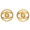 Round Cc Turnlock Earrings from Chanel, Set of 2 1