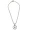 Round Cc Turnlock Silver Chain Pendant from Chanel 1