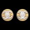 Chanel 1997 Boucles d'Oreilles en Argent et Or Cc Turnlock Large 13236, Set de 2 1