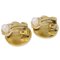 Gold & Black Cc Button Earrings from Chanel, Set of 2 3