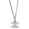 Crystal & Silver CC Necklace from Chanel 1