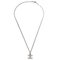 Crystal & Silver CC Necklace from Chanel 2