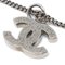 Crystal & Silver CC Necklace from Chanel 3