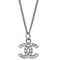 CC Halskette aus Kristall & Silber von Chanel 1