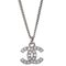 Crystal & Silver CC Necklace from Chanel, Image 1