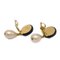 Black & Faux Teardrop Pearl Dangle Earrings from Chanel, Set of 2 2