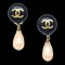 Chanel Boucles d'Oreilles Pendantes avec Perle Artificielle Doré 94A 112517, Set de 2 1