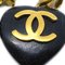 Chanel Artificial Pearl Dangle Heart Earrings Clip-On Black 28 29137, Set of 2, Image 2
