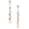 Faux Pearl Dangle Earrings in Gold from Chanel, Set of 2 1