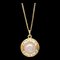 Collier pendentif chaîne en or avec perles artificielles CHANEL 142097 1