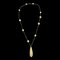 CHANEL Artificial Pearl Silver Chain Necklace White 99P 142117 1