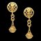 Chanel Bell Dangle Earrings Clip-On Gold 95P 131591, Set of 2 1
