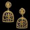 Chanel Birdcage Dangle Earrings Clip-On Gold 93A 120661, Set of 2 1