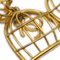 Chanel Birdcage Dangle Earrings Clip-On Gold 93A 120661, Set of 2, Image 4
