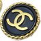 Chanel Black & Gold Rope Edge Earrings Clip-On 69187, Set of 2 2
