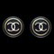 Chanel Black Button Earrings Clip-On 97A 123259, Set of 2 1