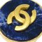 Pendientes de botón de piedra azul Chanel con clip 95A 123263. Juego de 2, Imagen 2