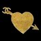 CHANEL Bow And Arrow Heart Brooch Pin Gold 93A 130051 1