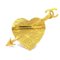CHANEL Bow And Arrow Heart Brooch Pin Gold 93P 29424 2