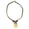 Bow Medaillon Halskette mit Strass-Anhänger von Chanel 1