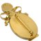 CHANEL Bow Mirror Brooch Pin Gold 49939 3