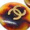Chanel Button Earrings Clip-On Brown 97P 131643, Set of 2 2