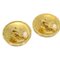 Chanel Button Earrings Clip-On Gold 2400 112492, Set of 2 3