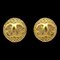 Chanel Button Earrings Clip-On Gold 2855/29 112519, Set of 2 1