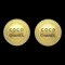 Chanel Button Earrings Clip-On Gold 94A 19484, Set of 2, Image 1