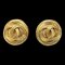 Chanel Button Earrings Clip-On Gold 94A 113281, Set of 2 1